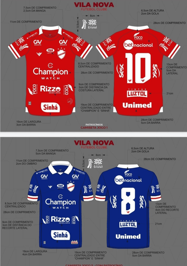 Vila Nova camisa patrocinadores